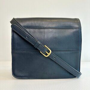 Vintage Coach TRIBECA FLAP Crossbody 9092 Navy 1990s made in United States